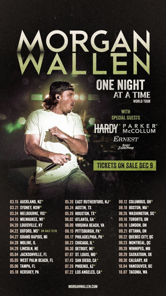 Who is Morgan Wallen Touring With