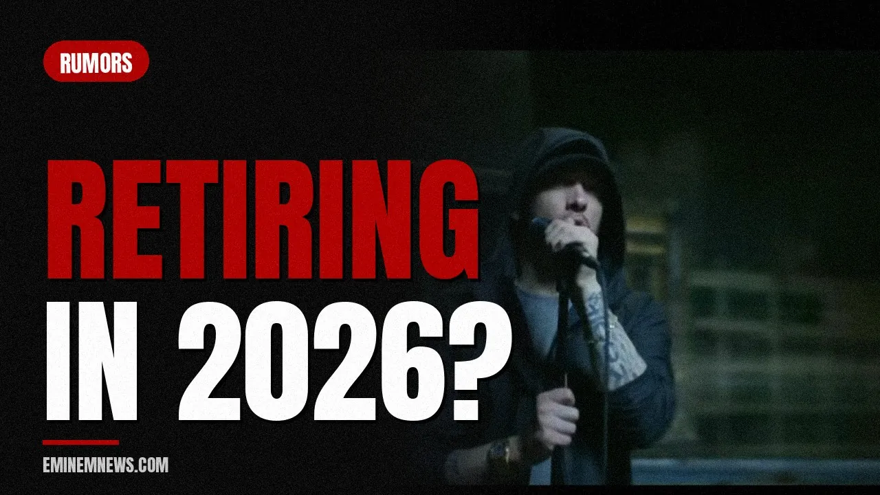 A fan checking a music website for potential Eminem tour announcements.