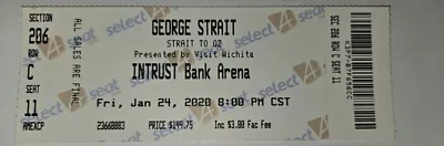 A person checking a concert ticket against a digital venue notification.